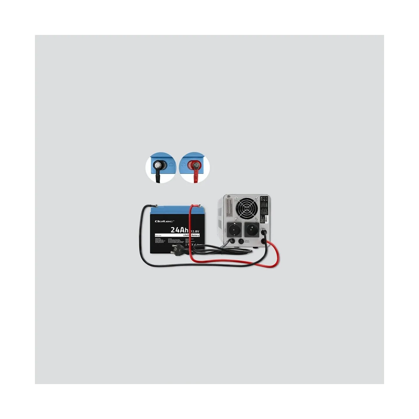Qoltec 53702 LiFePO4 battery / 24Ah