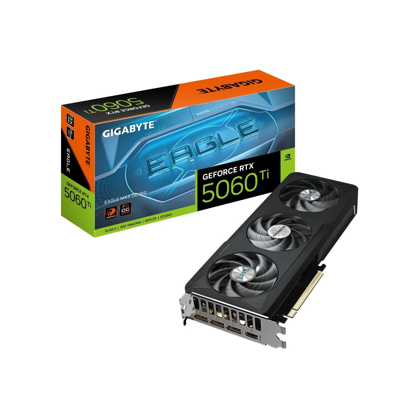Gigabyte GeForce RTX 5060 Ti EAGLE MAX OC 16G | NVIDIA | 16 GB | GeForce RTX 5060 Ti | GDDR7 | HDMI ports quantity 1 | PCI-E 5.0