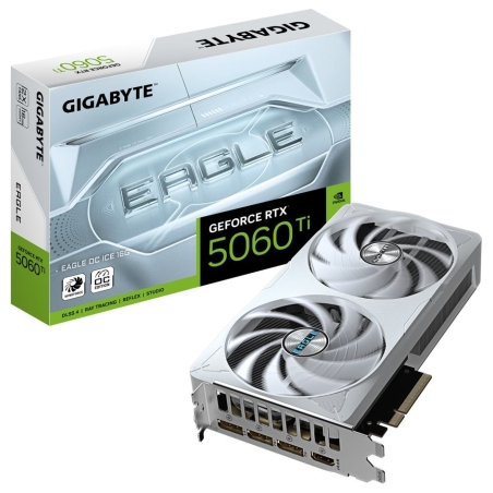 Gigabyte GeForce RTX 5060 Ti EAGLE OC ICE 16G | NVIDIA | 16 GB | GeForce RTX 5060 Ti | GDDR7 | HDMI ports quantity 1 | PCI-E 5.0