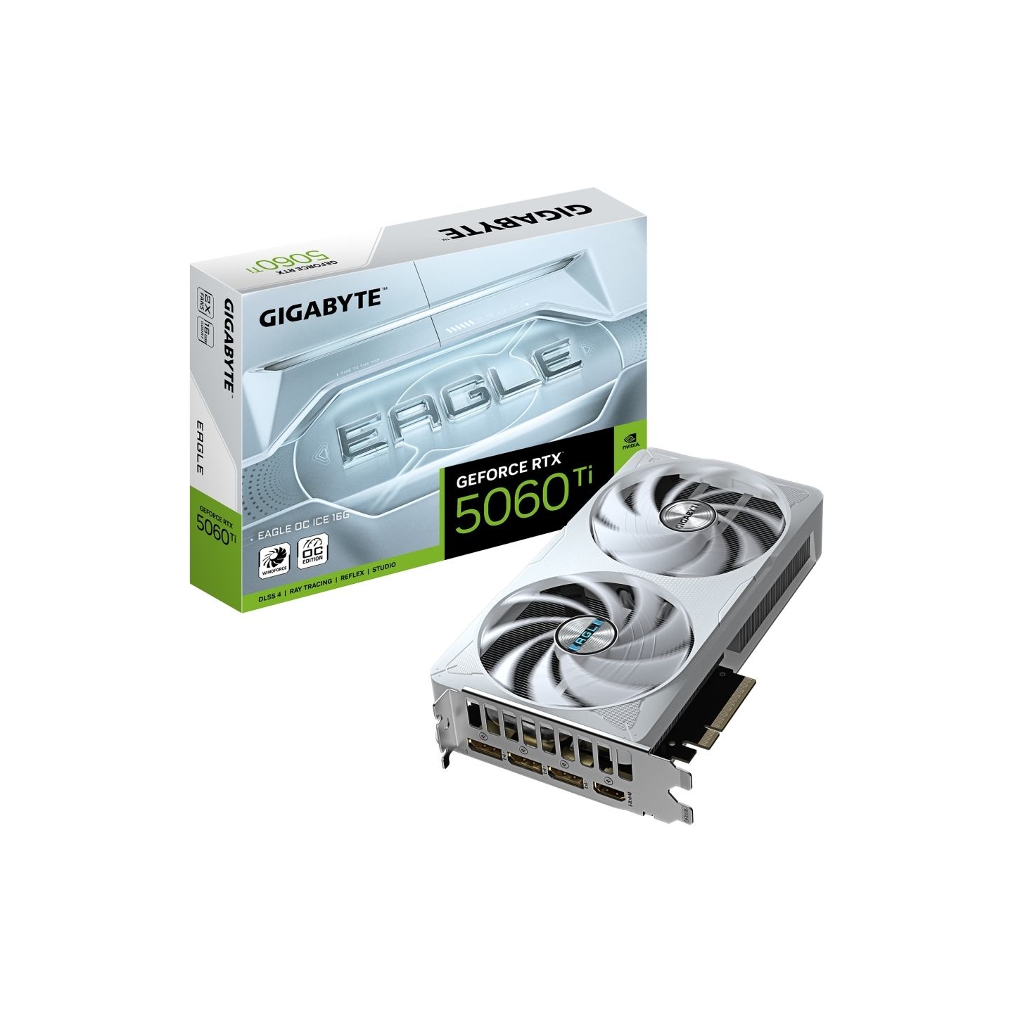 Gigabyte GeForce RTX 5060 Ti EAGLE OC ICE 16G | NVIDIA | 16 GB | GeForce RTX 5060 Ti | GDDR7 | HDMI ports quantity 1 | PCI-E 5.0