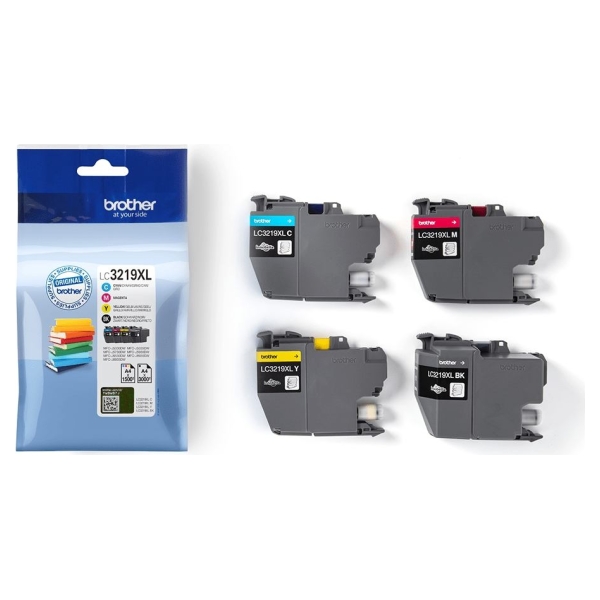Brother LC-3219XLVAL CMYK INK CARTRIDGES MULTIPACK, CMY - 1,500P, BK - 3,000P