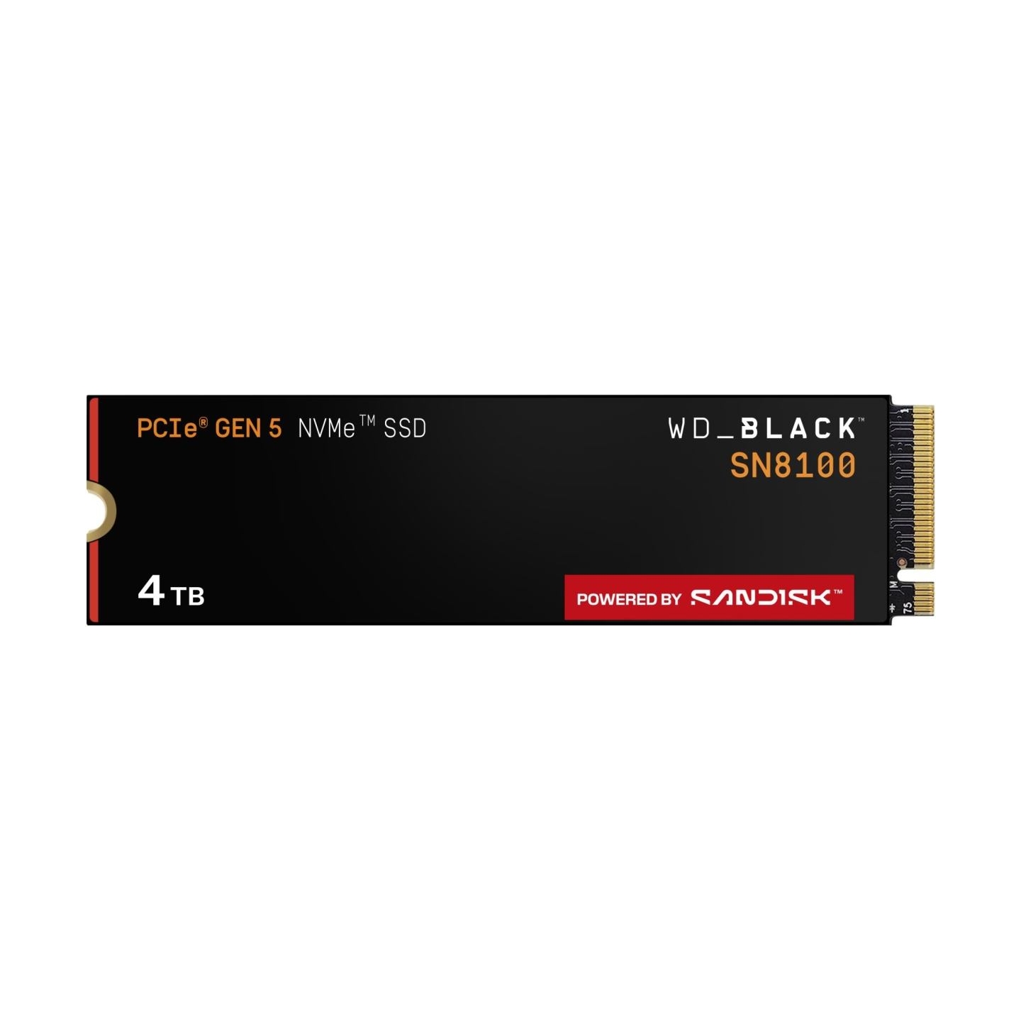 Sandisk SSD|SANDISK|2400xTBW rating|NVMe Yes|PCI Express 5.0|M.2|4000 GB|SN8100|WDS400T1X0M-00CMT0