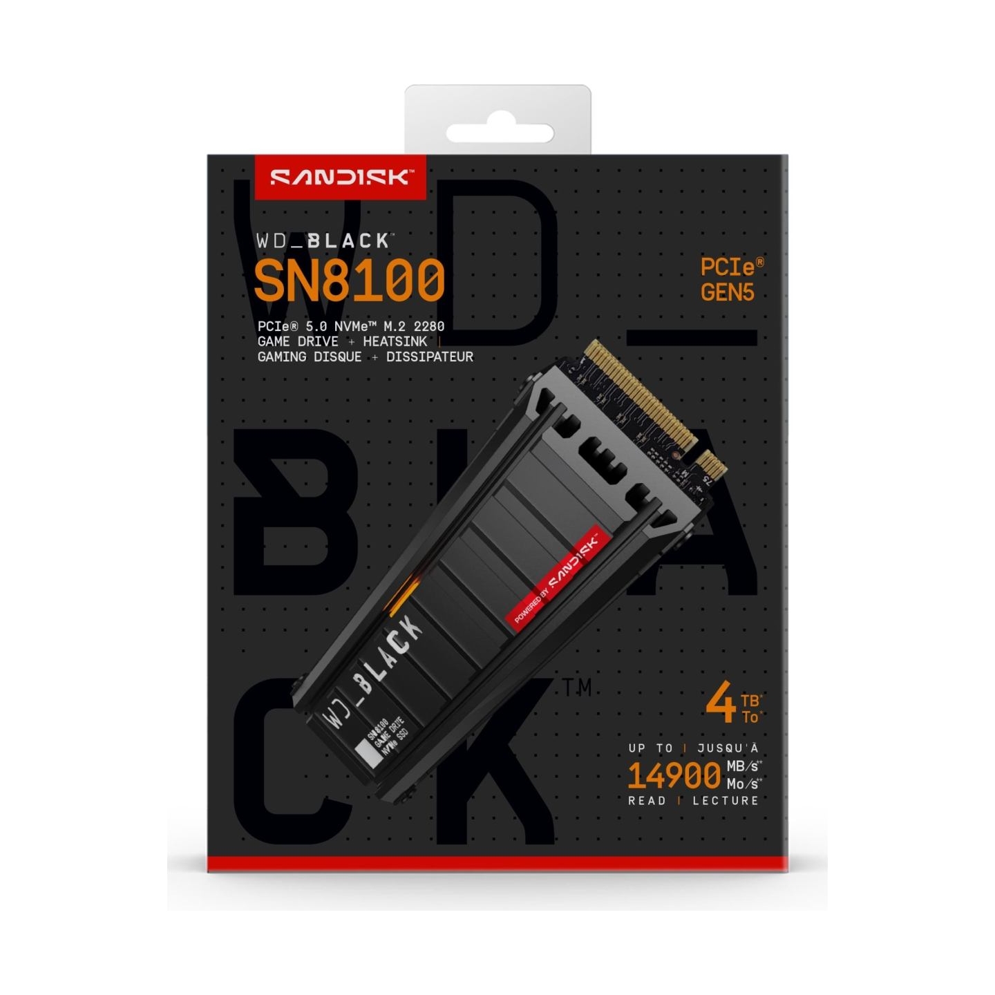 Sandisk SSD|SANDISK|2400xTBW rating|NVMe Yes|PCI Express 5.0|M.2|4000 GB|WDS400T1XHM-00CMT0