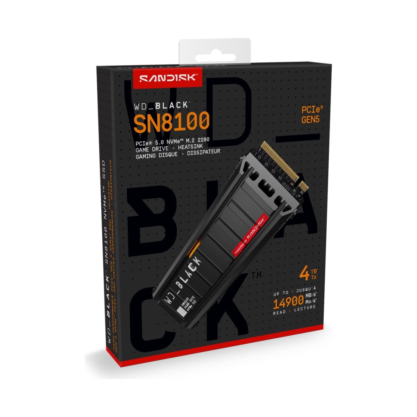 Sandisk SSD|SANDISK|2400xTBW rating|NVMe Yes|PCI Express 5.0|M.2|4000 GB|WDS400T1XHM-00CMT0