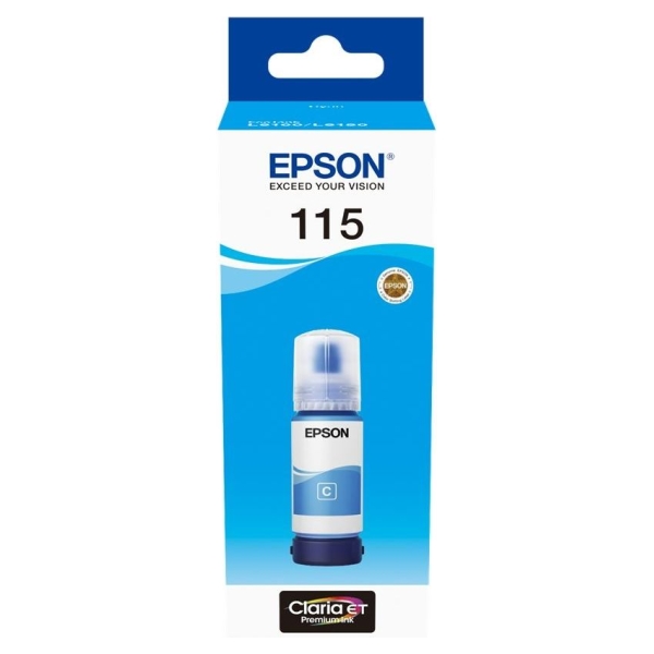 Epson 1LB 115 EcoTank Cyan ink bottle