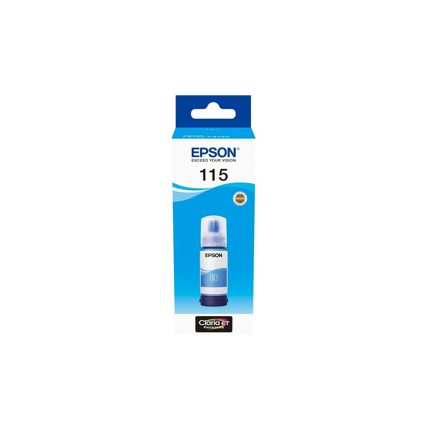 Epson 1LB 115 EcoTank Cyan ink bottle