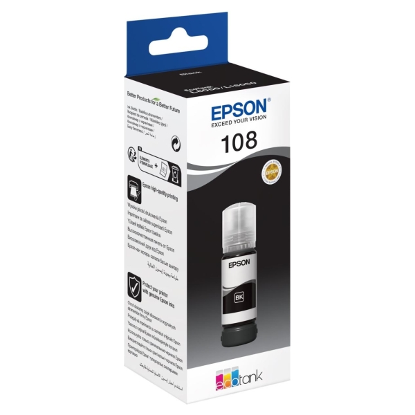 Epson 1LB 108 EcoTank Black Ink Bottle