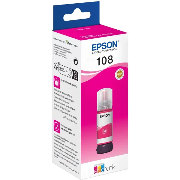 Epson 1LB 108 EcoTank Magenta Ink Bottle