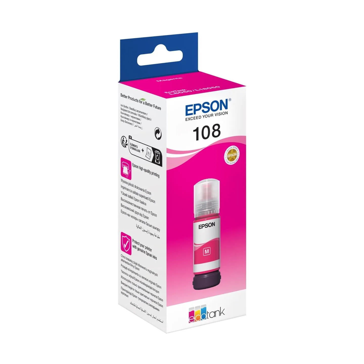 Epson 1LB 108 EcoTank Magenta Ink Bottle