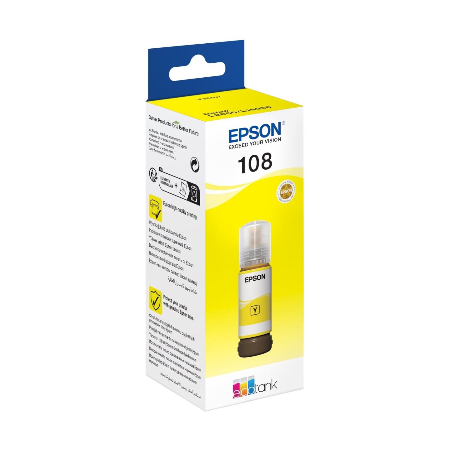 Epson 1LB 108 EcoTank Yellow Ink Bottle