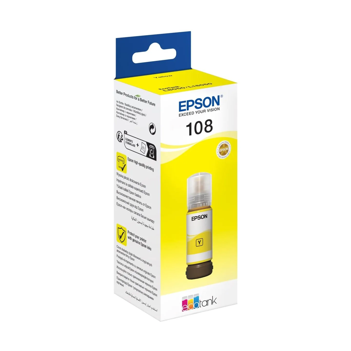 Epson 1LB 108 EcoTank Yellow Ink Bottle