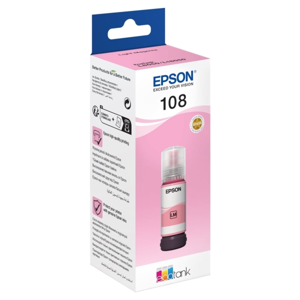 Epson 1LB 108 EcoTank Light Magenta Ink