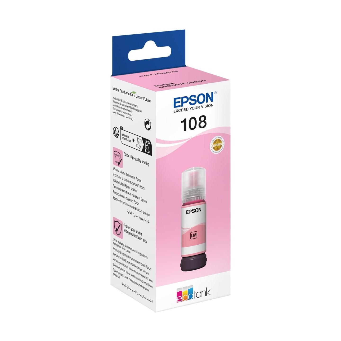 Epson 1LB 108 EcoTank Light Magenta Ink
