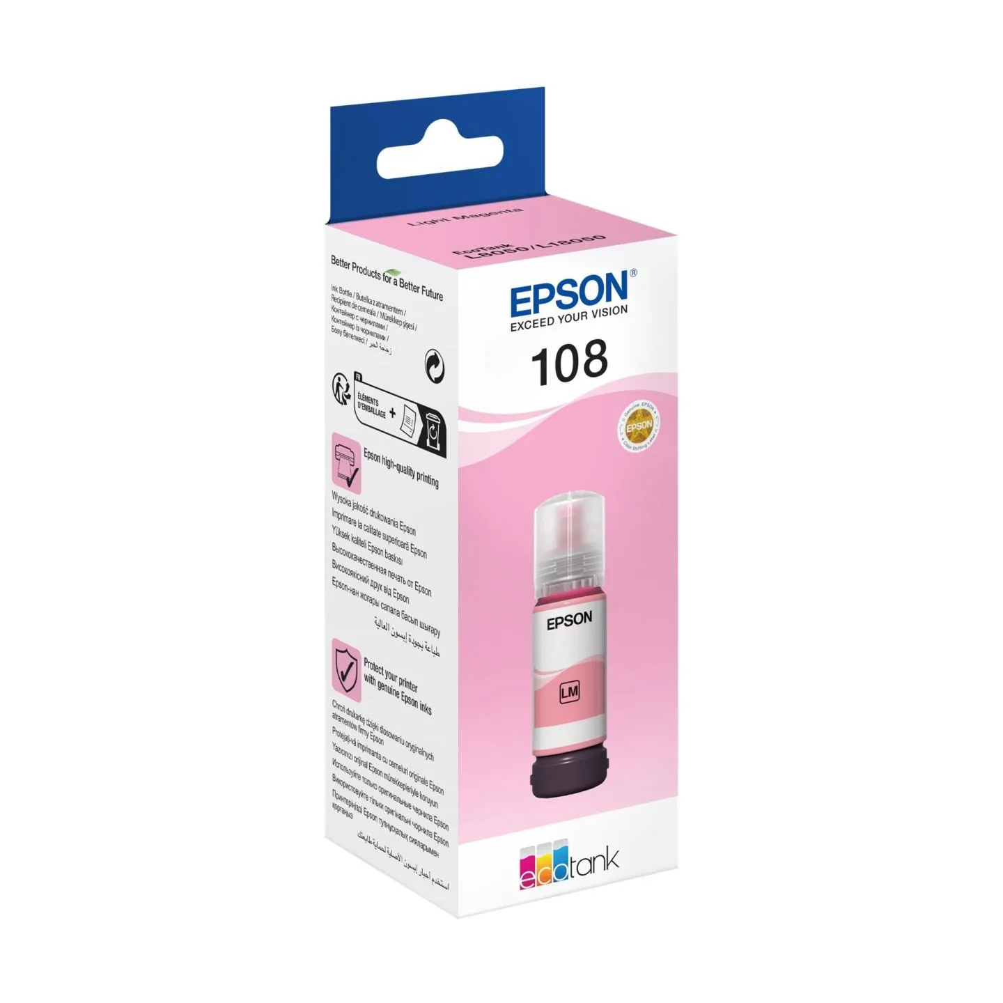 Epson 1LB 108 EcoTank Light Magenta Ink