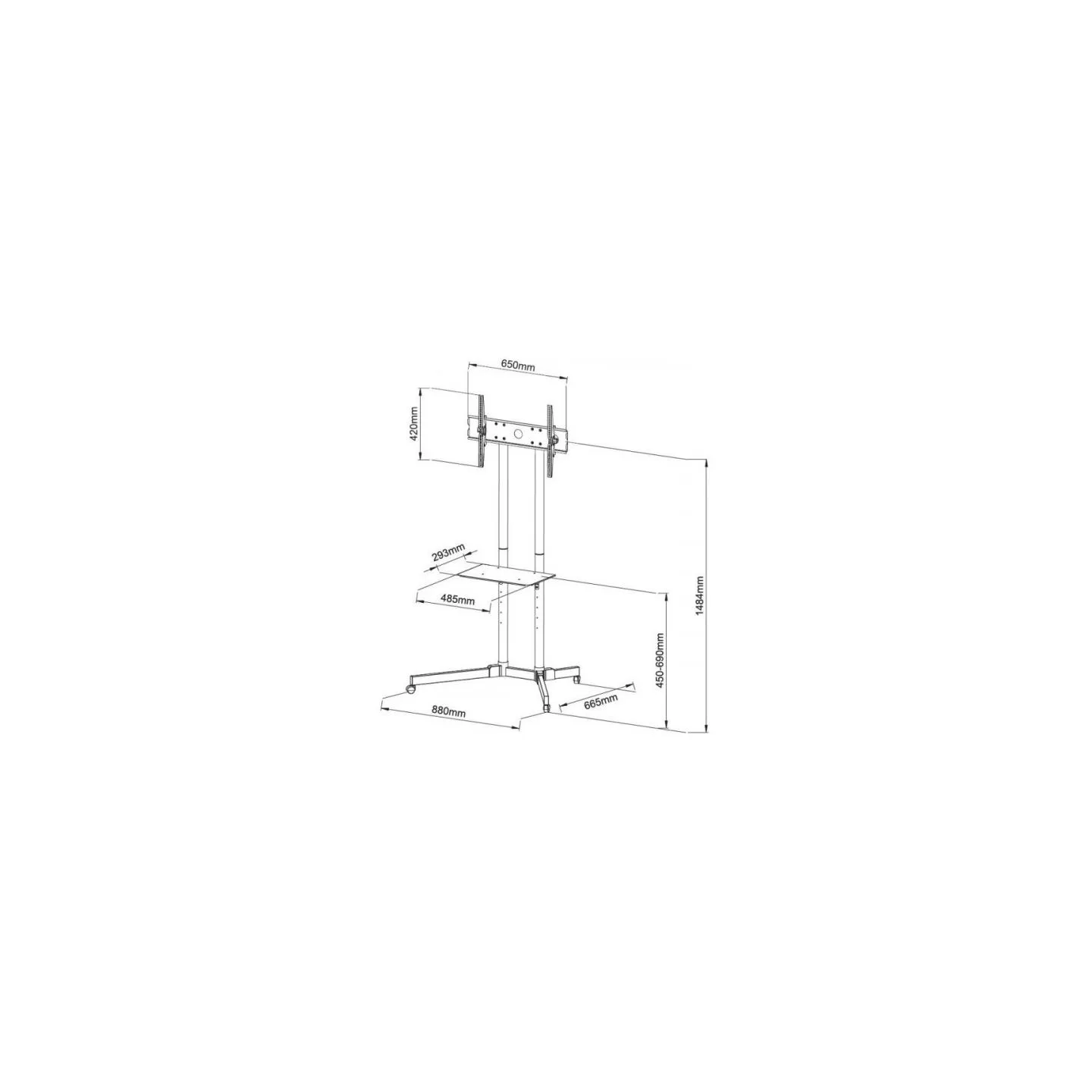 Techly 309982 Mobile stand for TV