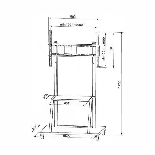 Techly 105575 Mobile stand for TV
