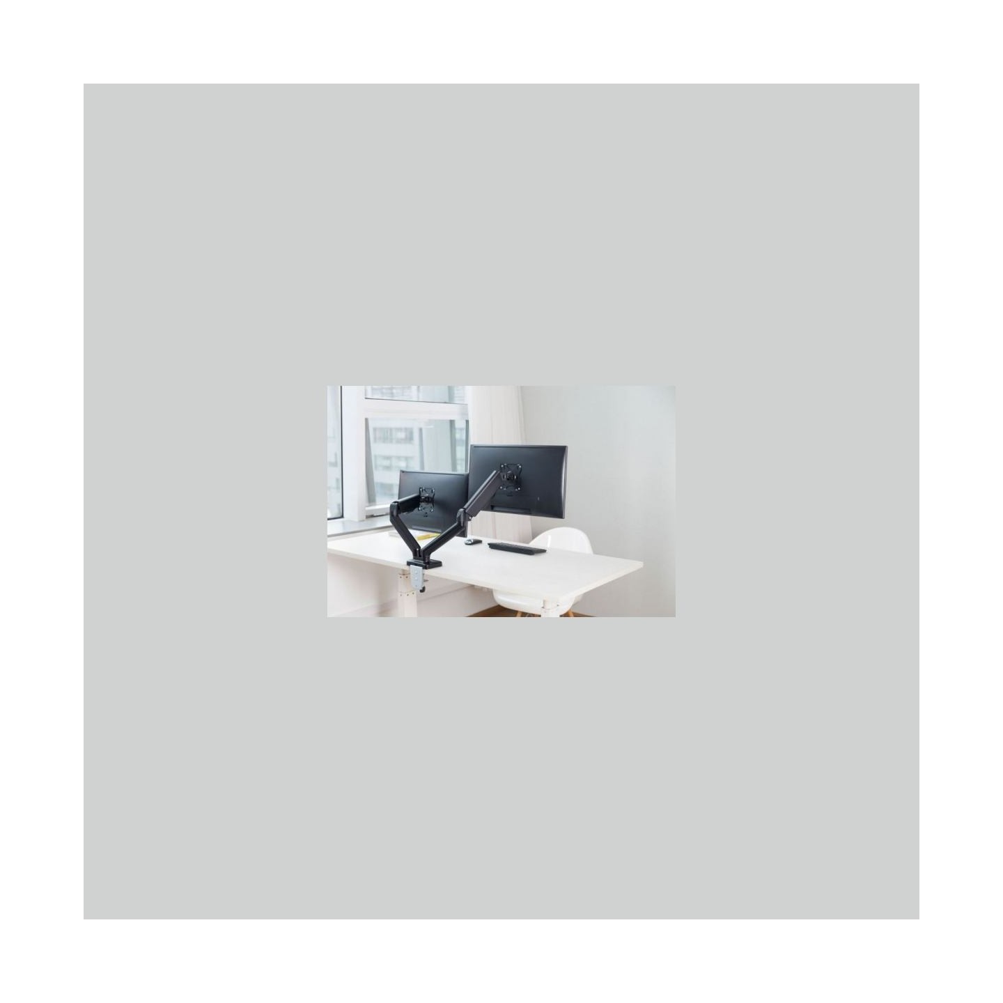 Techly Double Monitor Desk Stand 17-32in