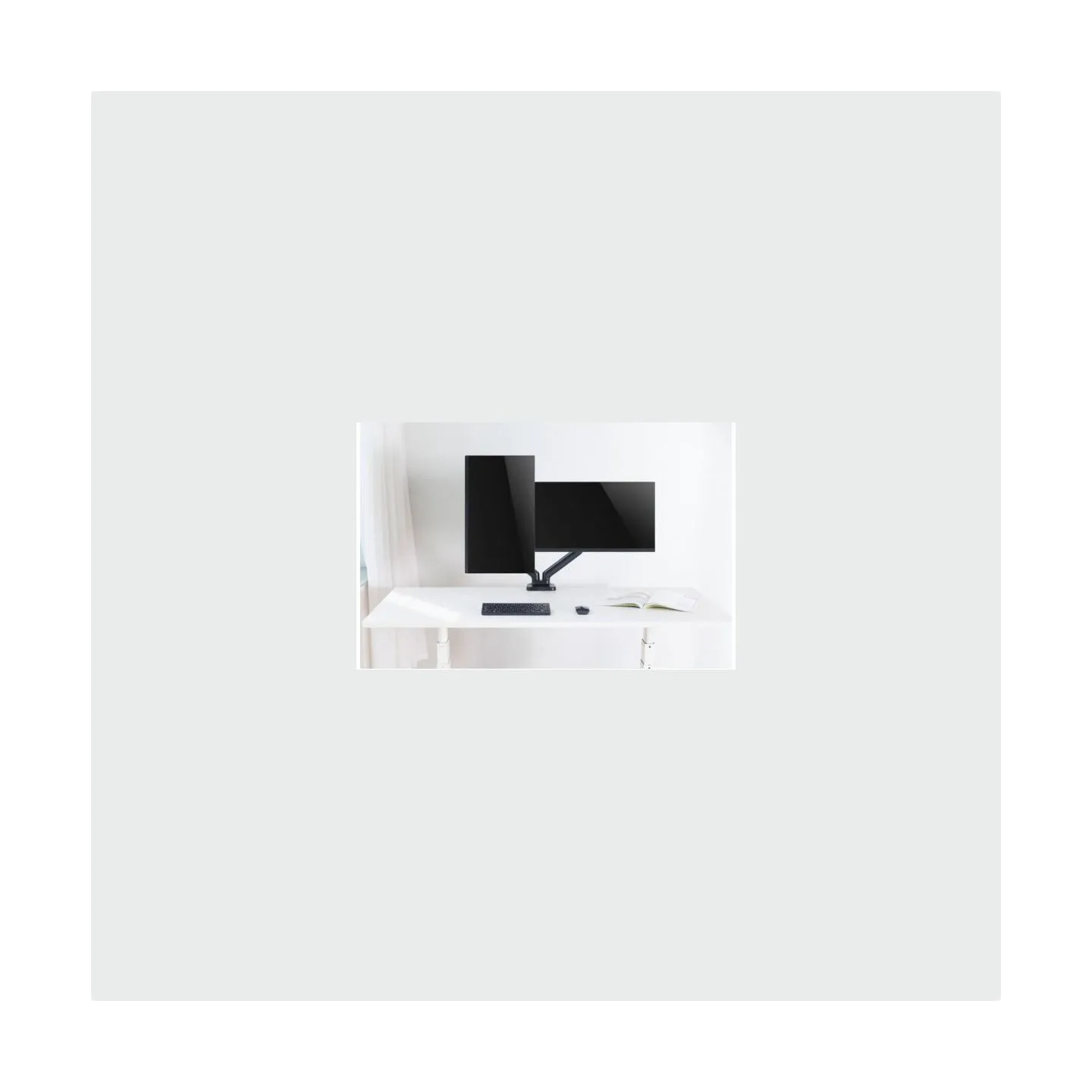 Techly Double Monitor Desk Stand 17-32in