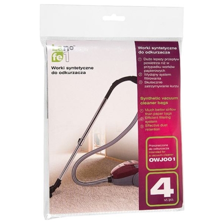Lafe 46554 Synthetic Vacuum Cleaner Bags 4 pcs for Lafe OWJ001
