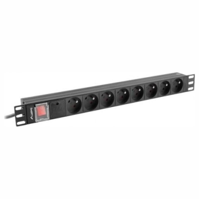 Lanberg PDU 19inch 1U 16A 8x FR 2m