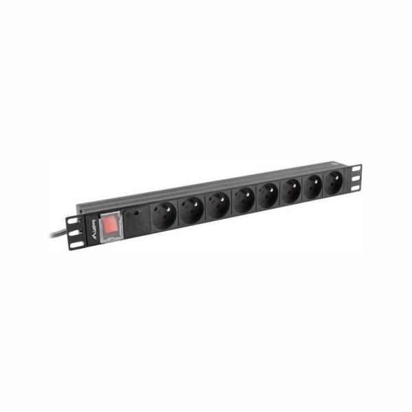 Lanberg PDU 19inch 1U 16A 8x FR 2m