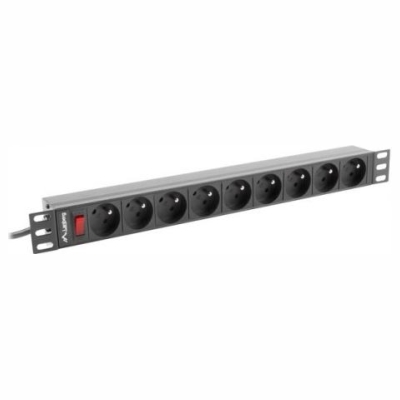 Lanberg PDU-09E-0300-BK PDU 1U 1