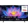 TCL TV Set|TCL|75 "|4K Ultra HD|3840 x 2160 pixels|Flat|16:9|QLED|75P6L