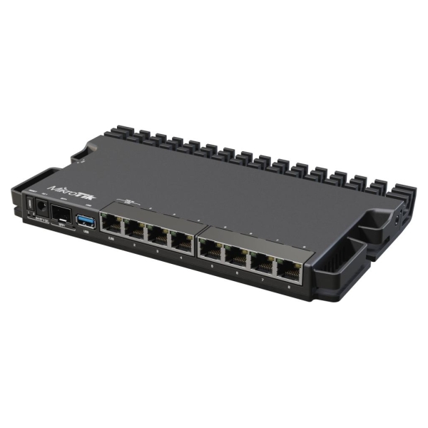 Mikrotik Wired Ethernet Router RB5009UG+S+IN, Quad core 1.4 GHz CPU, 1xSFP+, 7xGigabit LAN, 1x2.5G LAN, 1xUSB, Can be powered in