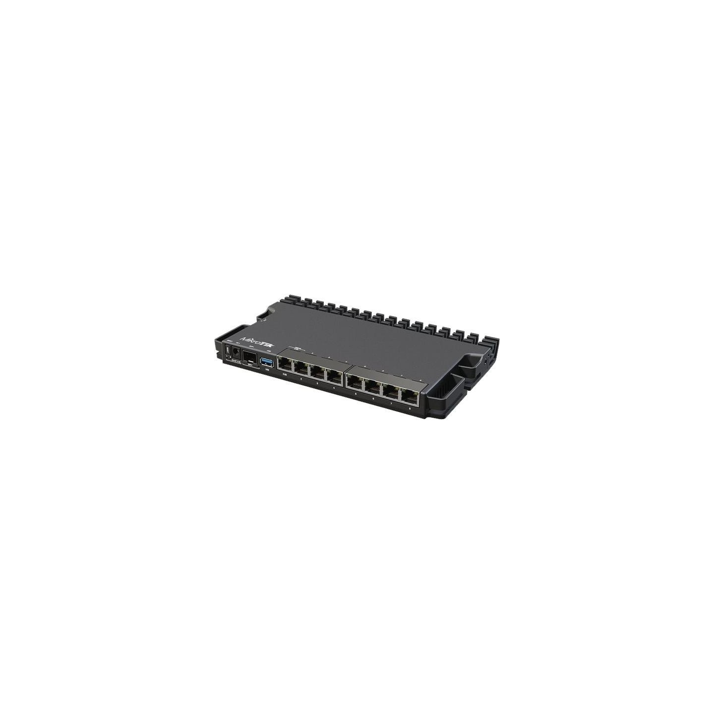 Mikrotik Wired Ethernet Router RB5009UG+S+IN, Quad core 1.4 GHz CPU, 1xSFP+, 7xGigabit LAN, 1x2.5G LAN, 1xUSB, Can be powered in