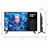Manta MATV002LHN32 32" LED HD TV with S2 Tuner, DVBT2, HEVC/265, USB, ARC, HDMI, CI+, Slim Design, B