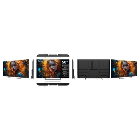 Manta MATV002LUV50 50" Smart VIDAA TV LED 4K UHD with S2 DVBT2 H Set-Top Box.265/HEVC BT HDR Wi-Fi