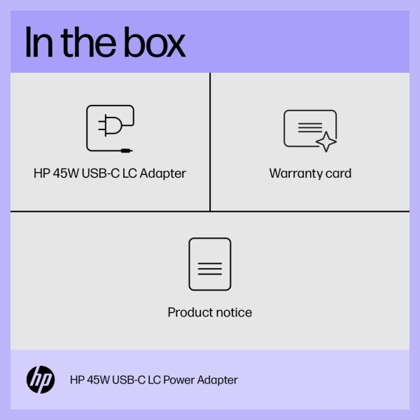 HP 45W USB-C LC Power Adapter (EN)