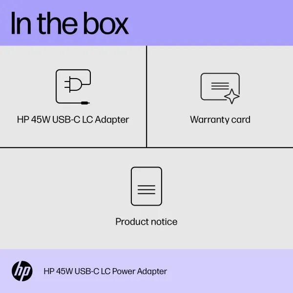 HP 45W USB-C LC Power Adapter (EN)