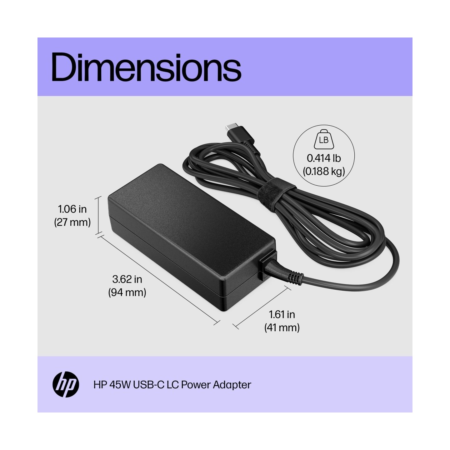 HP 45W USB-C LC Power Adapter (EN)