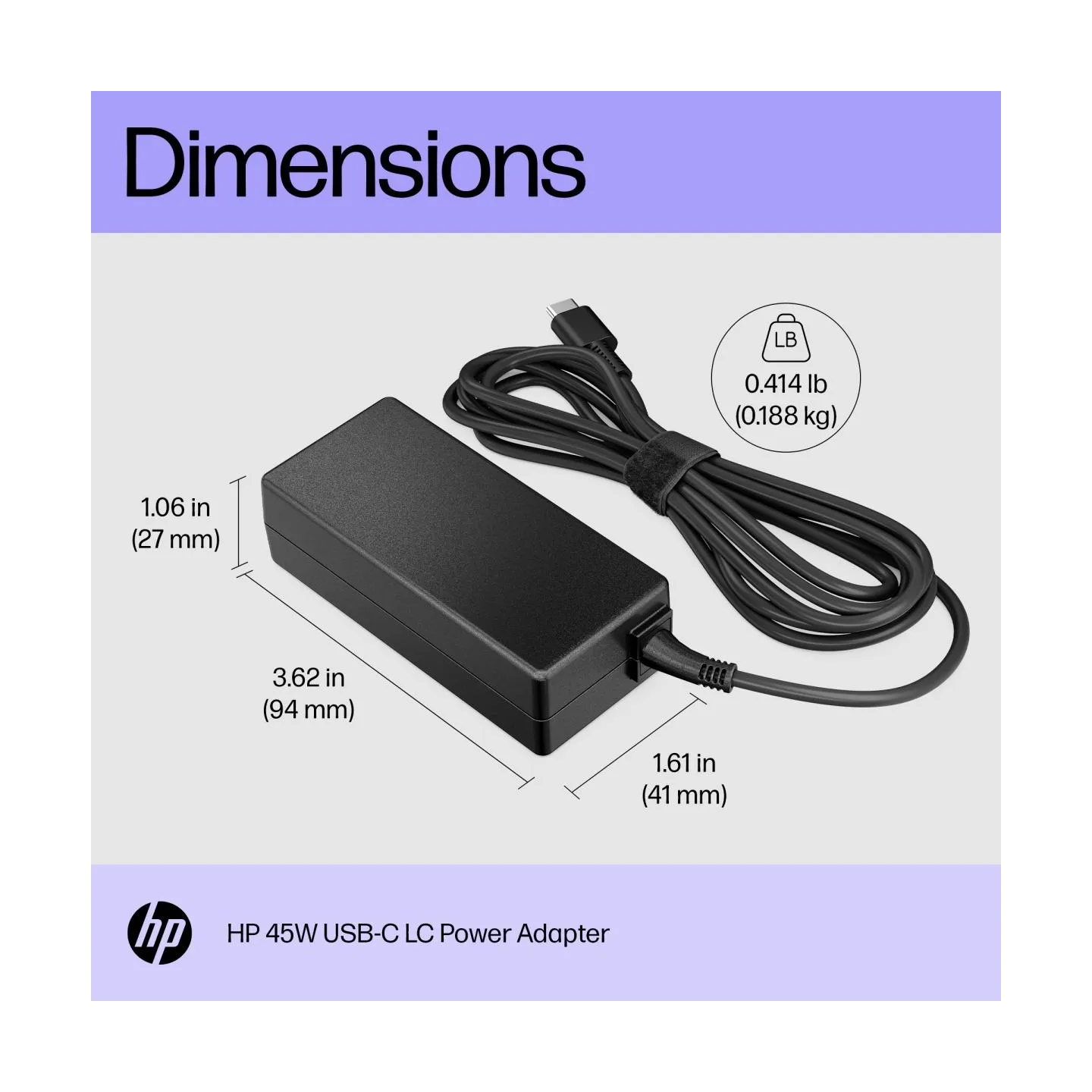HP 45W USB-C LC Power Adapter (EN)