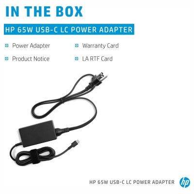 HP 65W USB-C LC Power Adapter