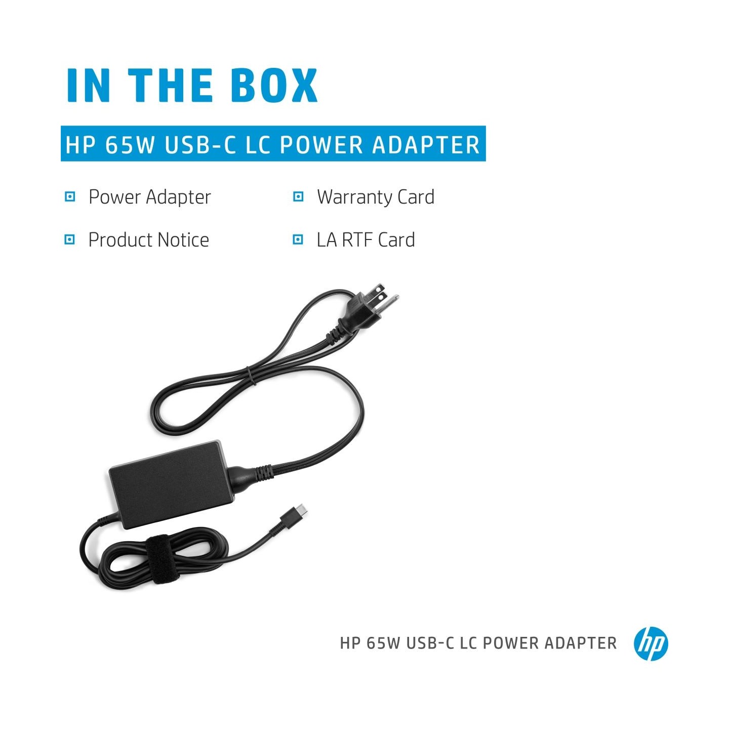 HP 65W USB-C LC Power Adapter