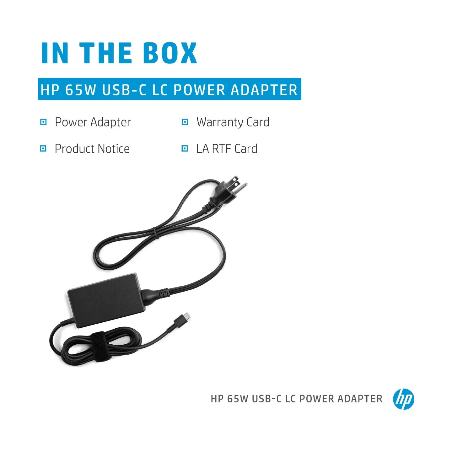 HP 65W USB-C LC Power Adapter