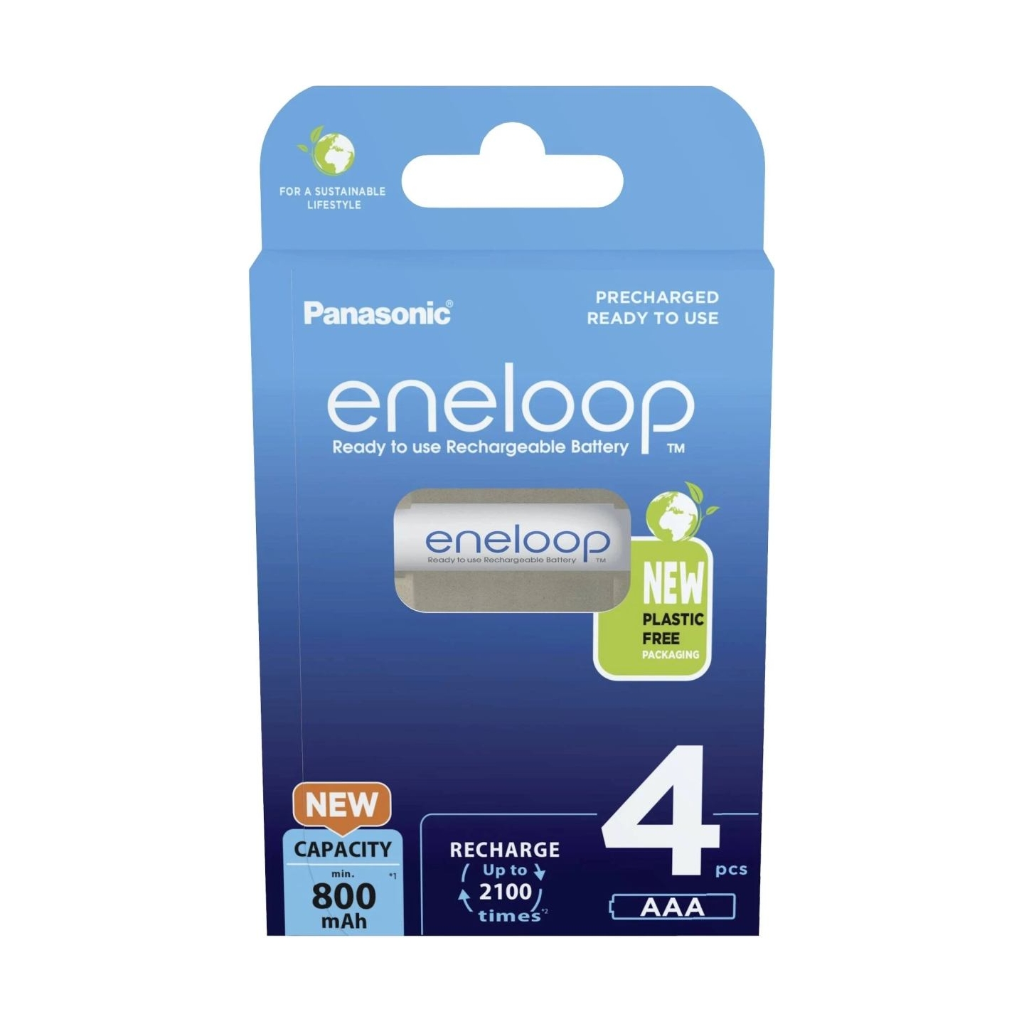 Panasonic | Rechargeable Batteries | ENELOOP BK-4MCDE/4BE | AAA | 800 mAh | 4 pc(s)