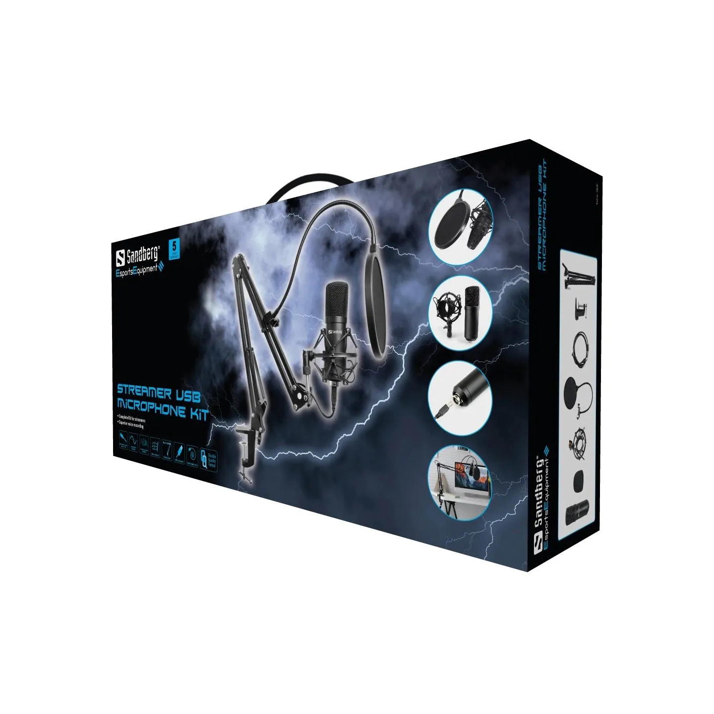 Sandberg Streamer USB Microphone Kit