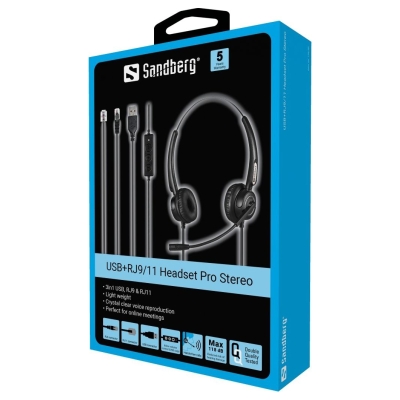 Sandberg USB+RJ9/11 Headset Pro Stereo