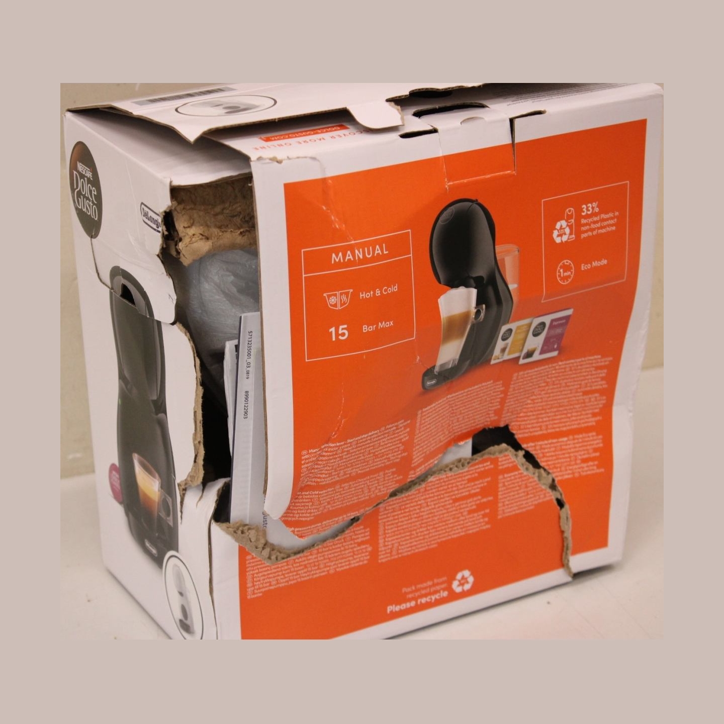 Delonghi EDG110.WB Dolce Gusto Piccolo XS Coffee maker, White |  Delonghi Coffee Maker | EDG110.WB Dolce Gusto Piccolo XS | Pump