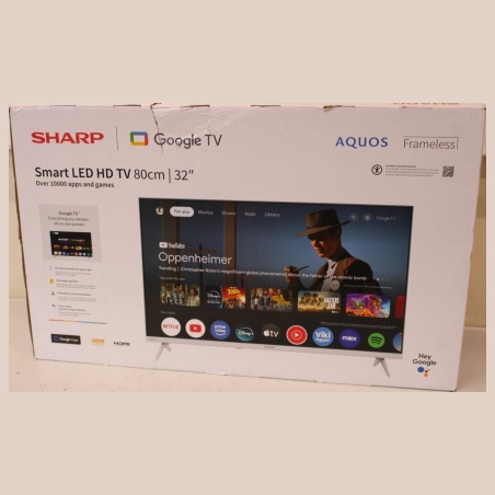 Sharp 32HF2265EW 32" (81cm) HD Ready Google TV, White |  | Sharp 32HF2265EW | 32 | Smart TV | Google TV | White | DAMAGED PACKAG