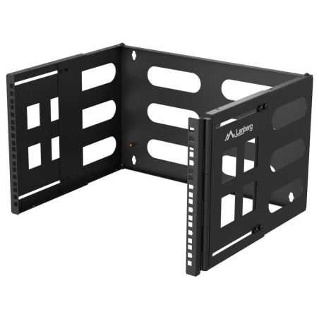 Lanberg Folding Bracket Wall-mount 19" 6U | FB01-5406-10B | Black