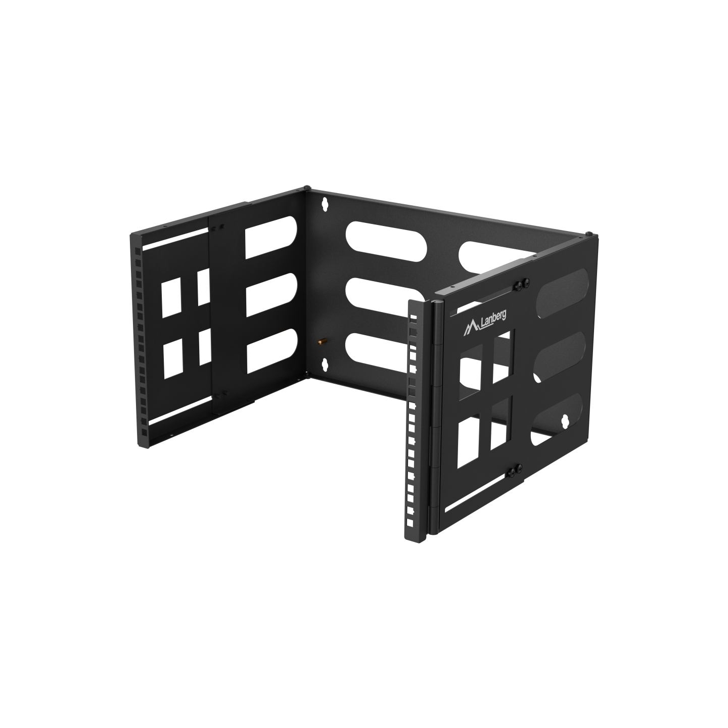 Lanberg Folding Bracket Wall-mount 19" 6U | FB01-5406-10B | Black