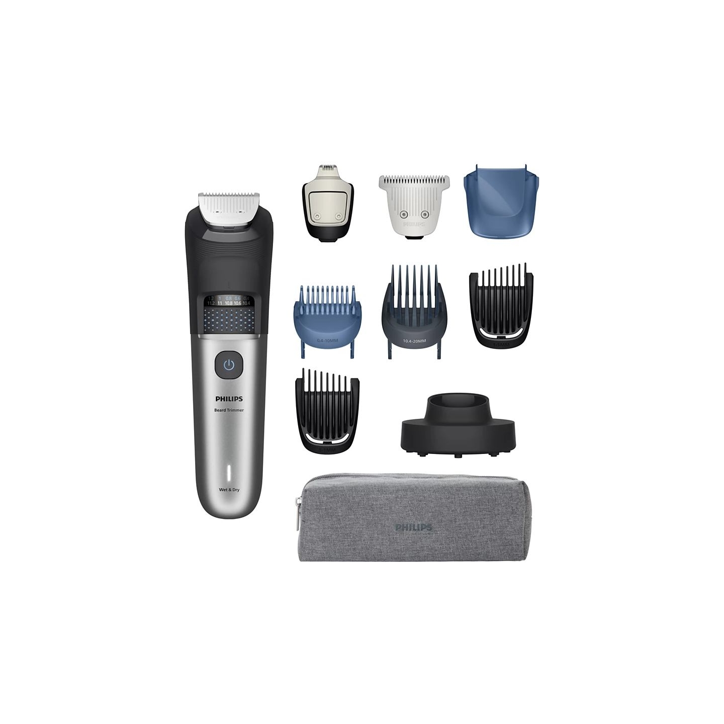 Philips | Beard Trimmer | BT7670/15 7000 Series | Cordless | Wet & Dry | Number of length steps 40 | Silver/Black