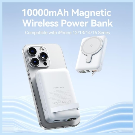Vention POWER BANK WRL 10000MAH 22.5W/MAGNETIC BLACK FHTB0 VENTION
