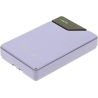 Tellur Power Bank 10000mAh, USB-C + Lightning cables built-in  purple