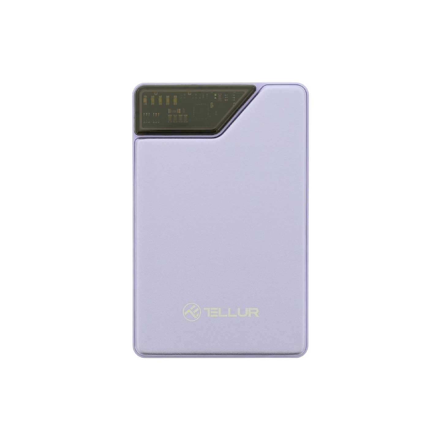 Tellur Power Bank 10000mAh, USB-C + Lightning cables built-in  purple