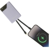 Tellur Power Bank 10000mAh, USB-C + Lightning cables built-in  purple